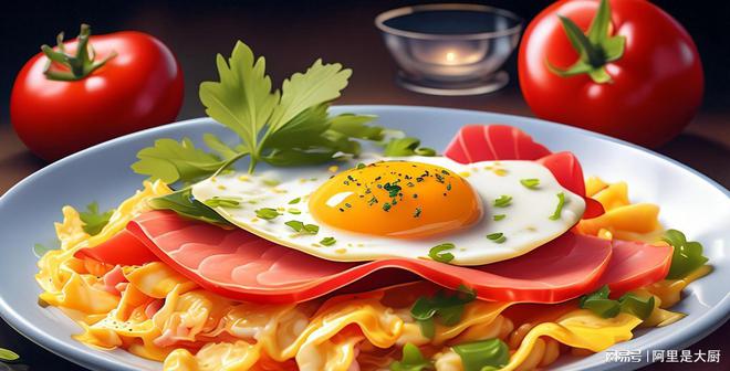 火腿鸡蛋花样，美食创意与烹饪艺术